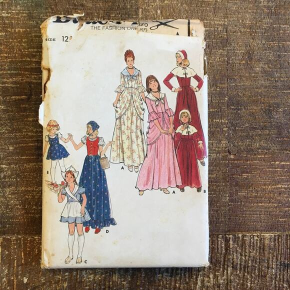 Vintage Butterick Sewing Pattern 4206 Costume Pilgrim Colonial Dutch 12 UNCUT - Picture 1 of 4